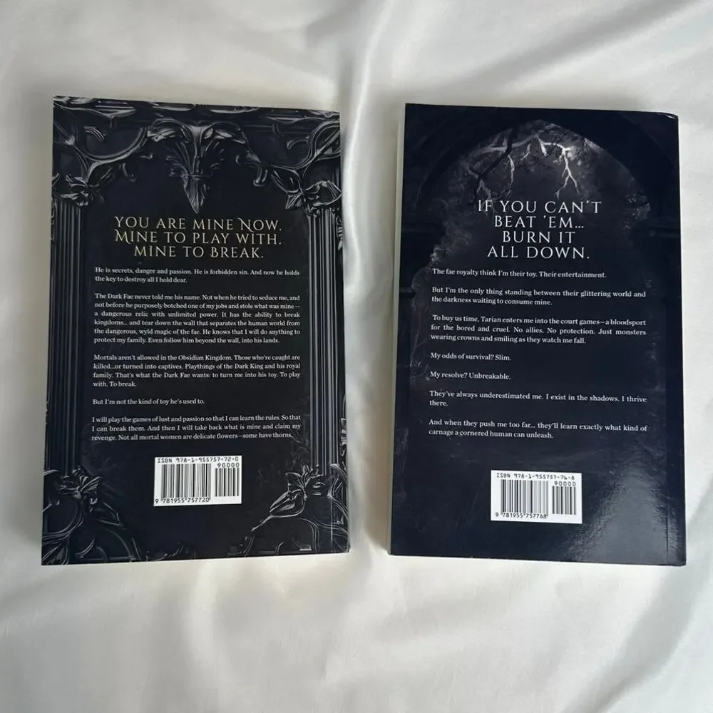 Obsidian Diamond Dust K.F. Breene Indie Paperback Set Shadowbound Fae Romantasy